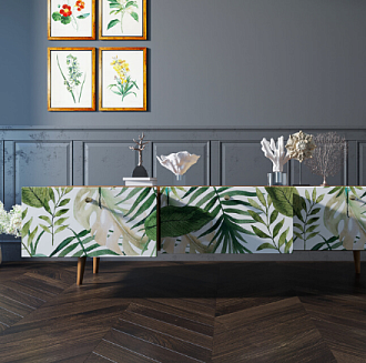 Комод "Berber" с ящиками низкий под TV принт 4 арт BB19/Print_04