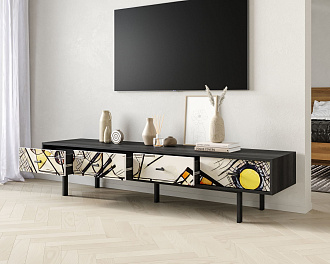 Комод с четырьмя ящиками под TV "Emerson" by Kandinsky арт EM06/Print_01