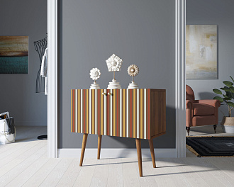 Комод на высоких ножках "Berber" малый принт 20 арт BB13/Print_20