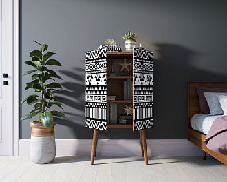 Комод на высоких ножках "Berber" 19 принт арт BB09/Print_19