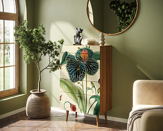 Комод высокий "Berber" принт 7 арт BB10/Print_07