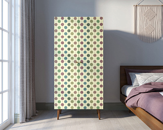 Шкаф малый двухстворчатый "Berber" принт 24 арт BB08/Print_24