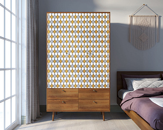 Шкаф трехстворчатый "Berber" принт 22 арт BB02/Print_22