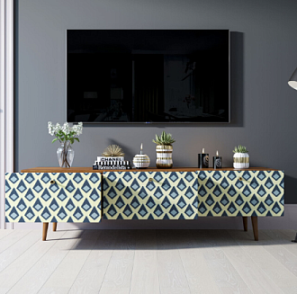 Комод "Berber" с ящиками низкий под TV принт 13 арт BB19/Print_13