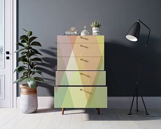 Комод высокий "Berber" принт 16 арт BB10/Print_16