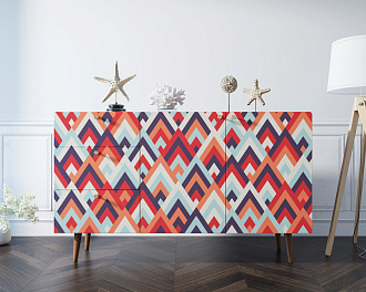 Комод "Berber" с двумя дверками и ящиками принт 2 арт BB17/Print_02