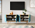 Комод под TV с четыремя дверками "Line" LN06/GR1/blue