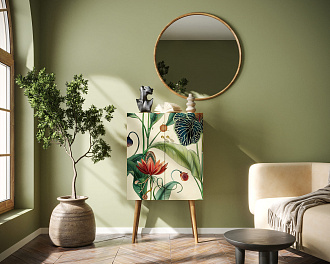 Комод на высоких ножках "Berber" принт 7 арт BB09/Print_07