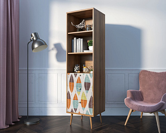 Стеллаж с ящиками "Berber" принт 48 арт BB45/Print_48