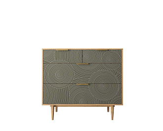 Комод с четыремя ящиками "Line" R22/browngrey