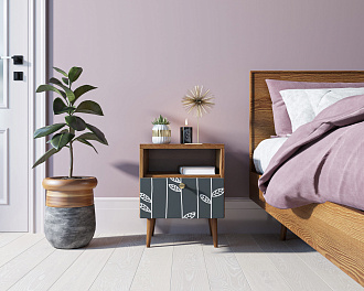 Тумбочка "Berber" с одним ящиком 18 принт арт BB06/Print_18