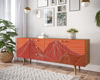 Комод "Berber" удлиненный принт 49 арт BB11/Print_49