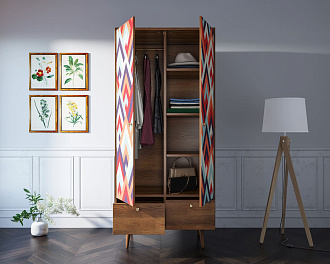 Шкаф двухстворчатый "Berber" принт 2 арт BB16/Print_02