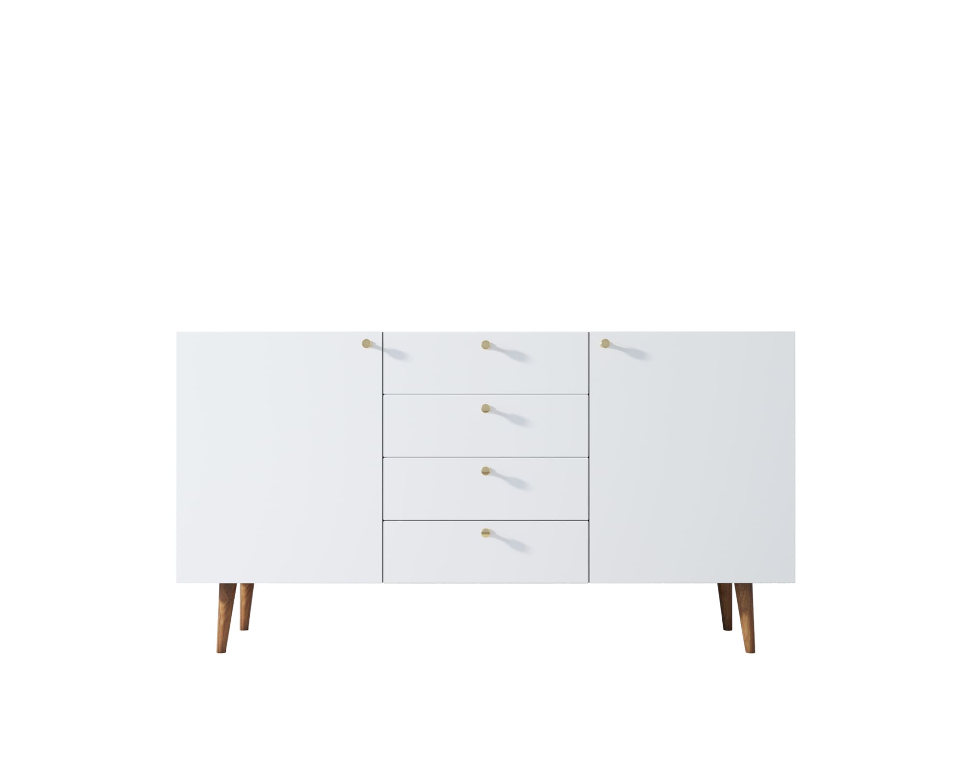 Комод с двумя дверками и четыремя ящиками