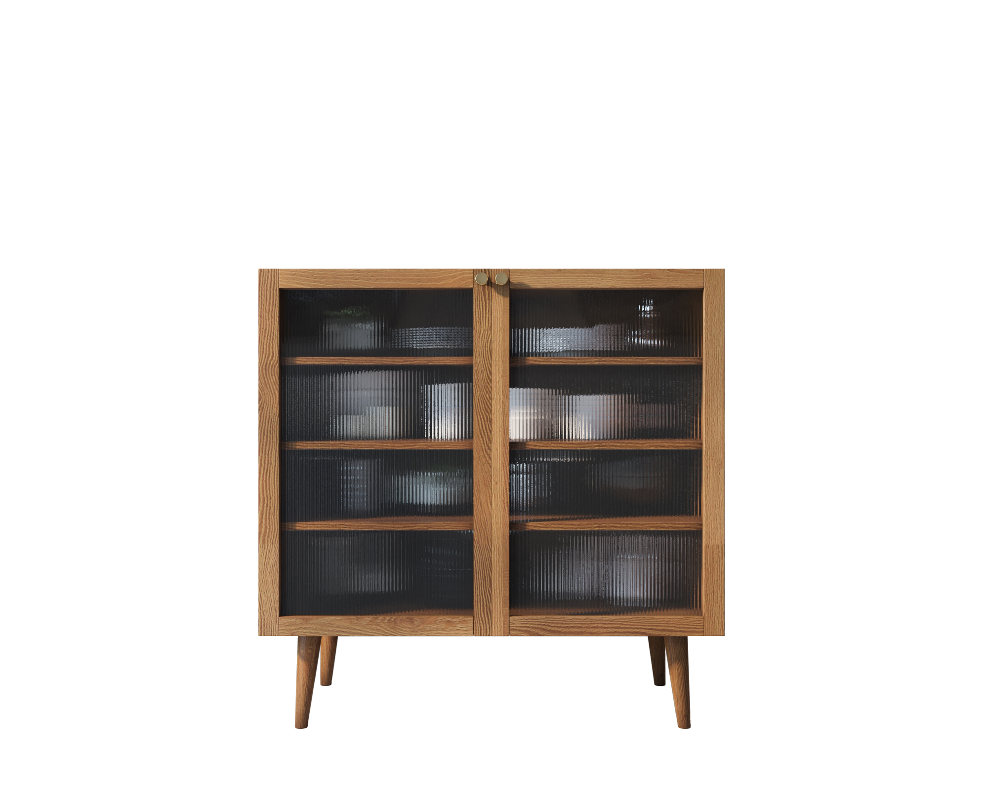 Буфет низкий с рифленым стеклом